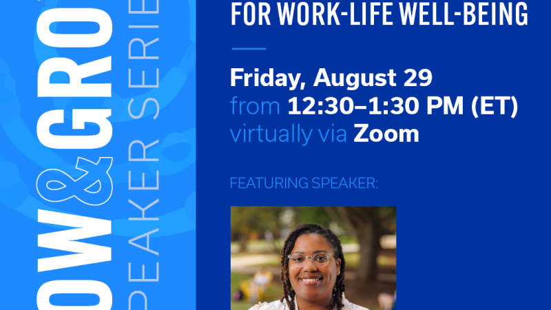 Sow and Grow Speaker Series flyer with speaker photo